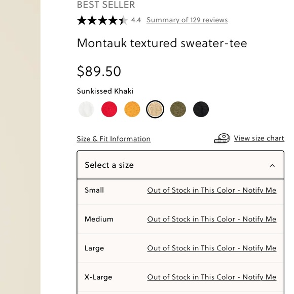 NWT J Crew Top Women’s M Tan Textured Sweater Tee Loose Knit Boho - pull flaws - Picture 3 of 12